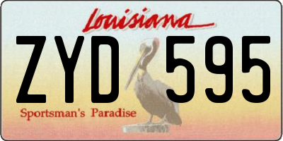 LA license plate ZYD595