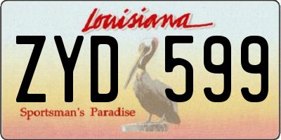 LA license plate ZYD599