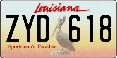 LA license plate ZYD618