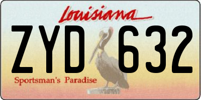 LA license plate ZYD632