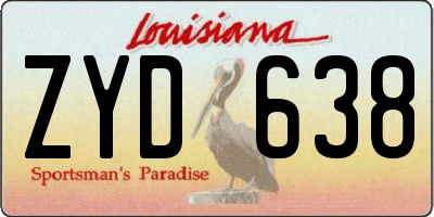 LA license plate ZYD638
