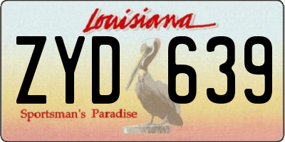 LA license plate ZYD639
