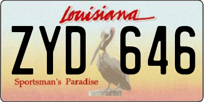 LA license plate ZYD646