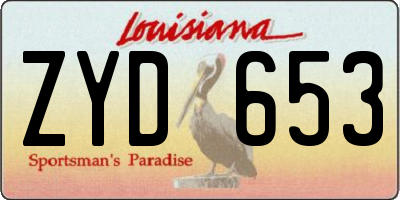 LA license plate ZYD653
