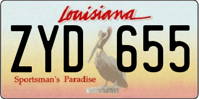 LA license plate ZYD655