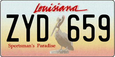 LA license plate ZYD659