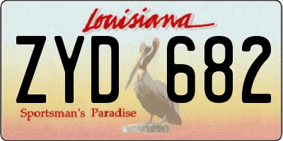 LA license plate ZYD682
