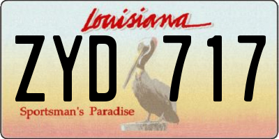 LA license plate ZYD717