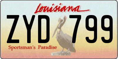 LA license plate ZYD799