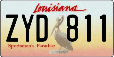 LA license plate ZYD811