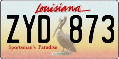 LA license plate ZYD873