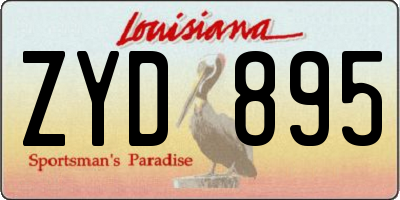 LA license plate ZYD895