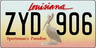 LA license plate ZYD906