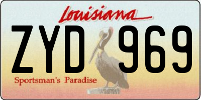 LA license plate ZYD969