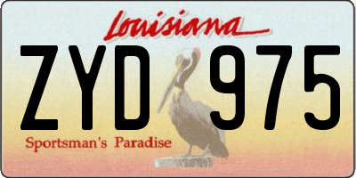 LA license plate ZYD975