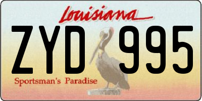 LA license plate ZYD995