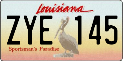 LA license plate ZYE145