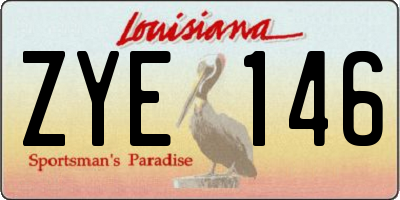 LA license plate ZYE146