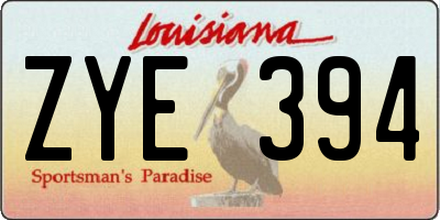 LA license plate ZYE394