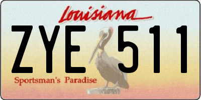 LA license plate ZYE511