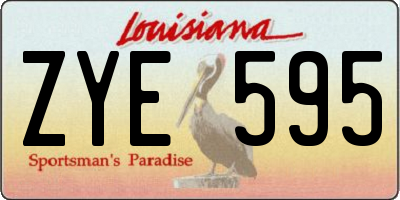 LA license plate ZYE595