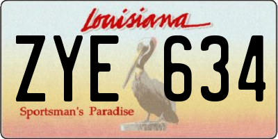 LA license plate ZYE634