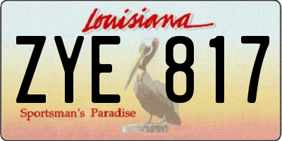 LA license plate ZYE817