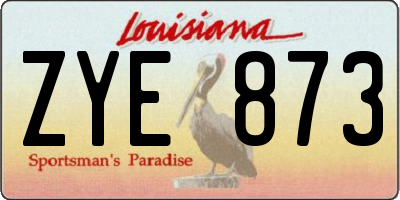 LA license plate ZYE873