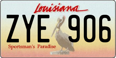 LA license plate ZYE906