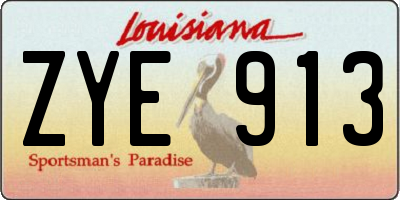 LA license plate ZYE913