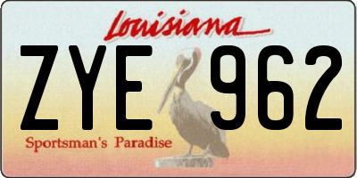 LA license plate ZYE962