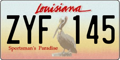 LA license plate ZYF145