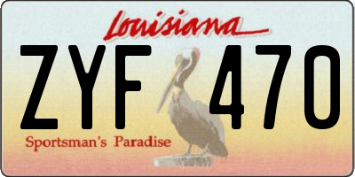 LA license plate ZYF470