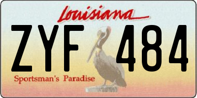 LA license plate ZYF484
