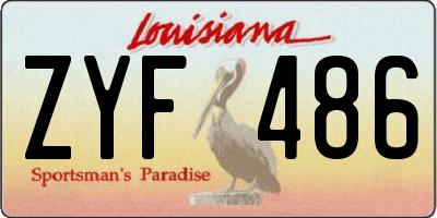LA license plate ZYF486
