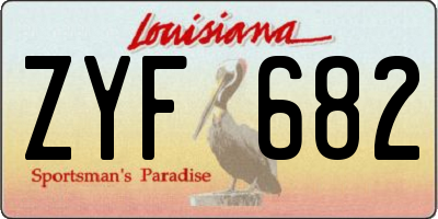 LA license plate ZYF682