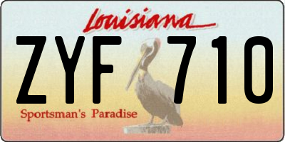 LA license plate ZYF710