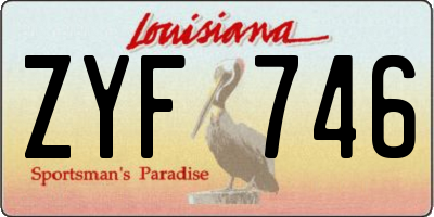 LA license plate ZYF746