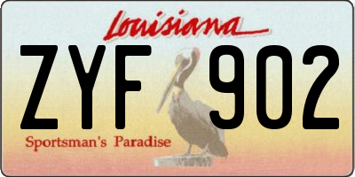 LA license plate ZYF902