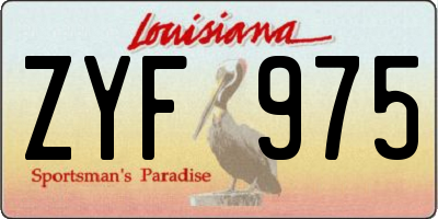 LA license plate ZYF975