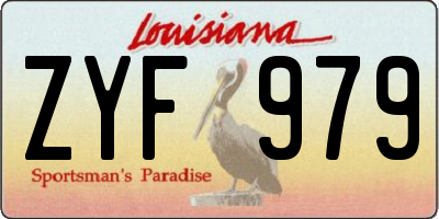 LA license plate ZYF979