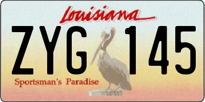 LA license plate ZYG145