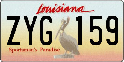 LA license plate ZYG159