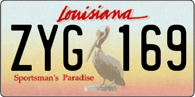 LA license plate ZYG169