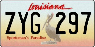 LA license plate ZYG297