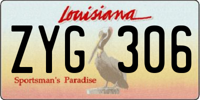 LA license plate ZYG306