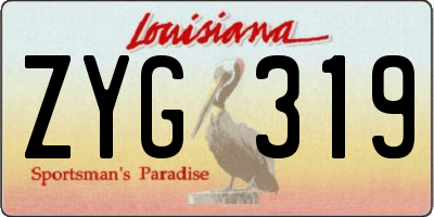 LA license plate ZYG319