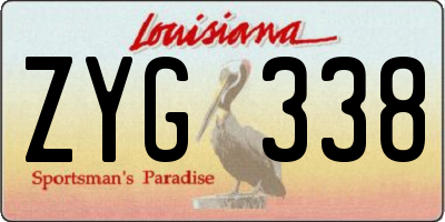 LA license plate ZYG338