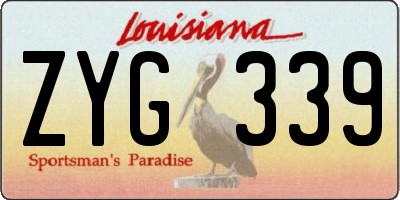 LA license plate ZYG339