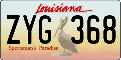 LA license plate ZYG368